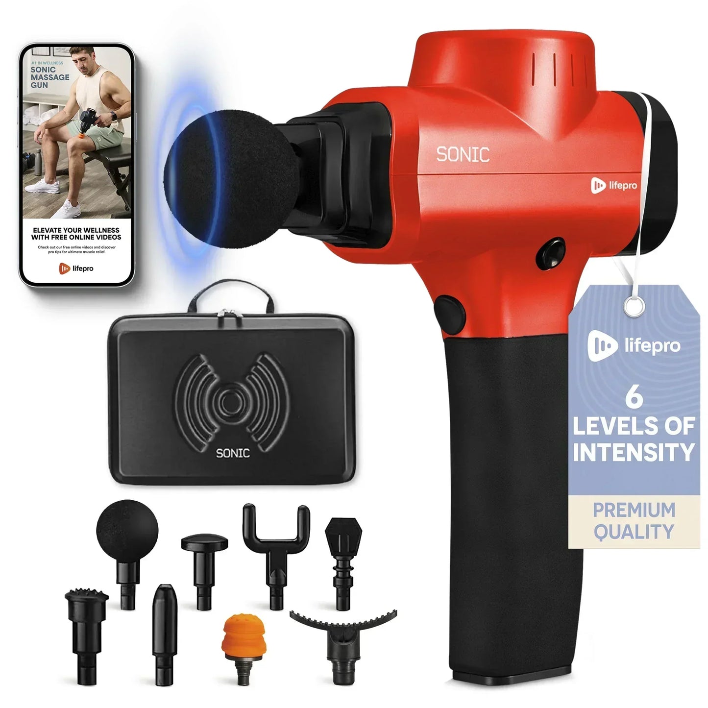 Sonic Portable Deep Tissue Muscle Massager Gun