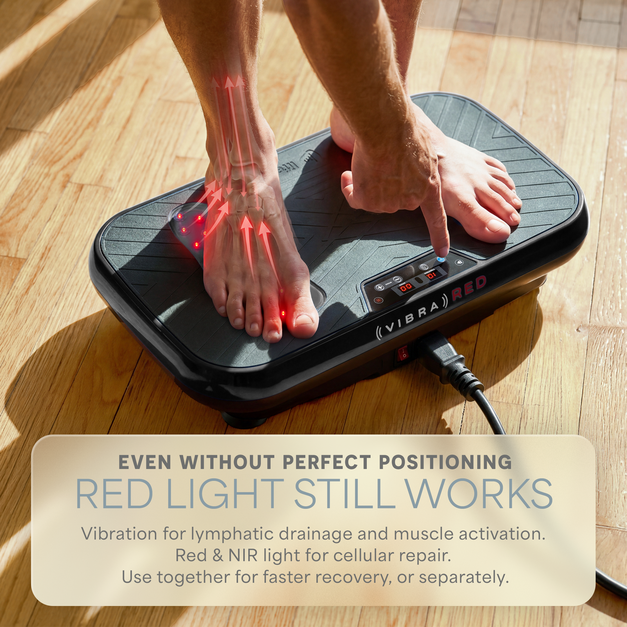 VibraRed Vibration Plate with Red Light Therapy
