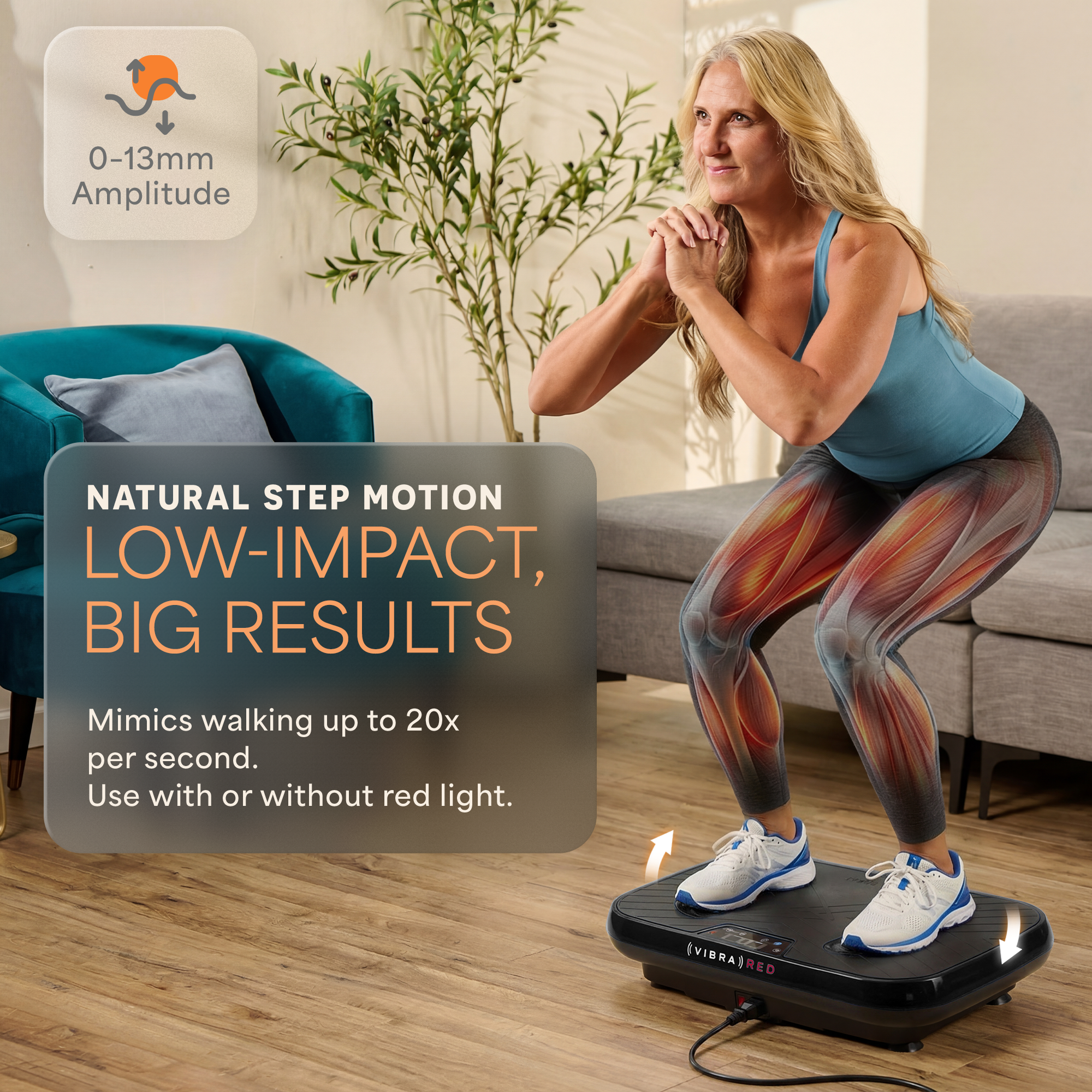 VibraRed Vibration Plate with Red Light Therapy