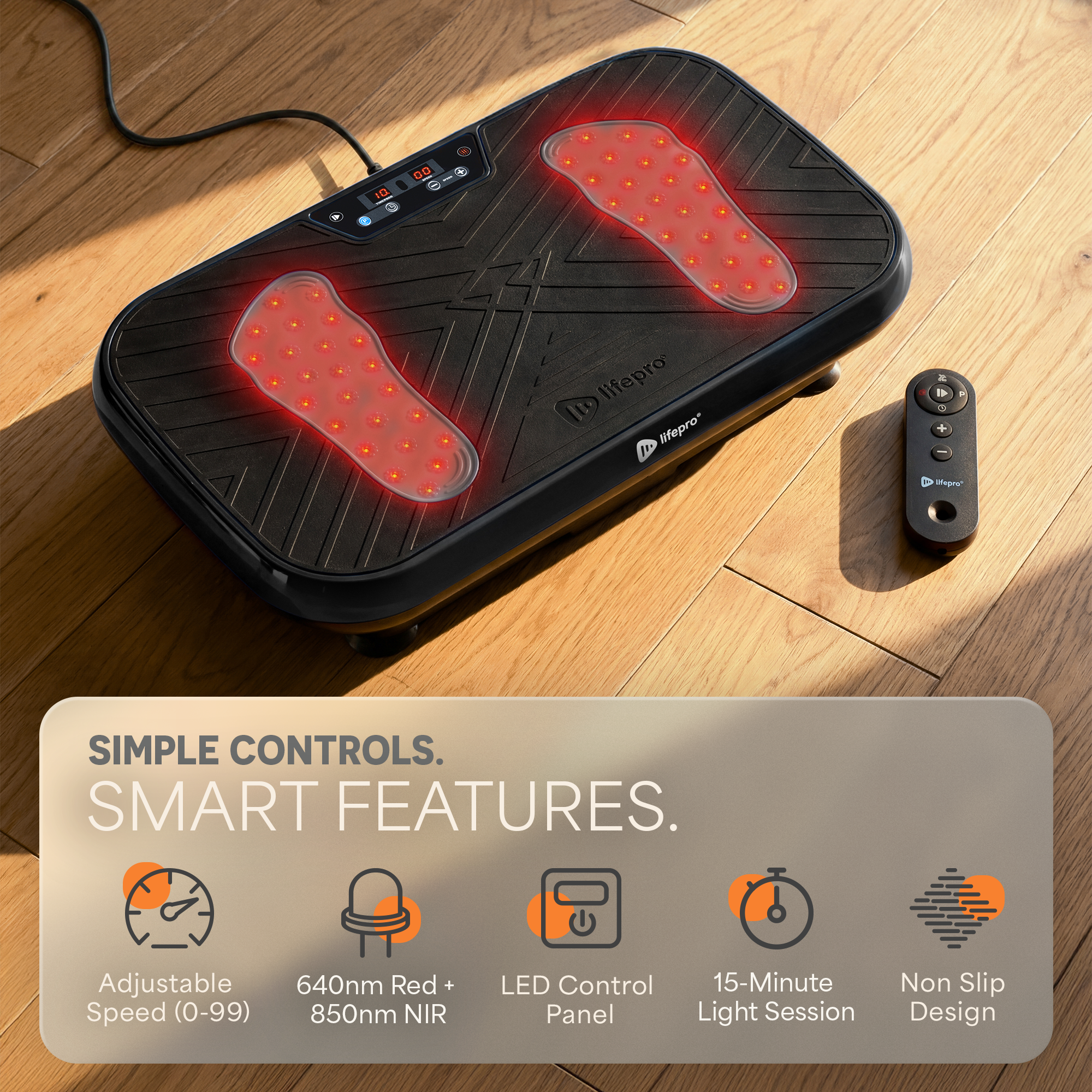 VibraRed Vibration Plate with Red Light Therapy
