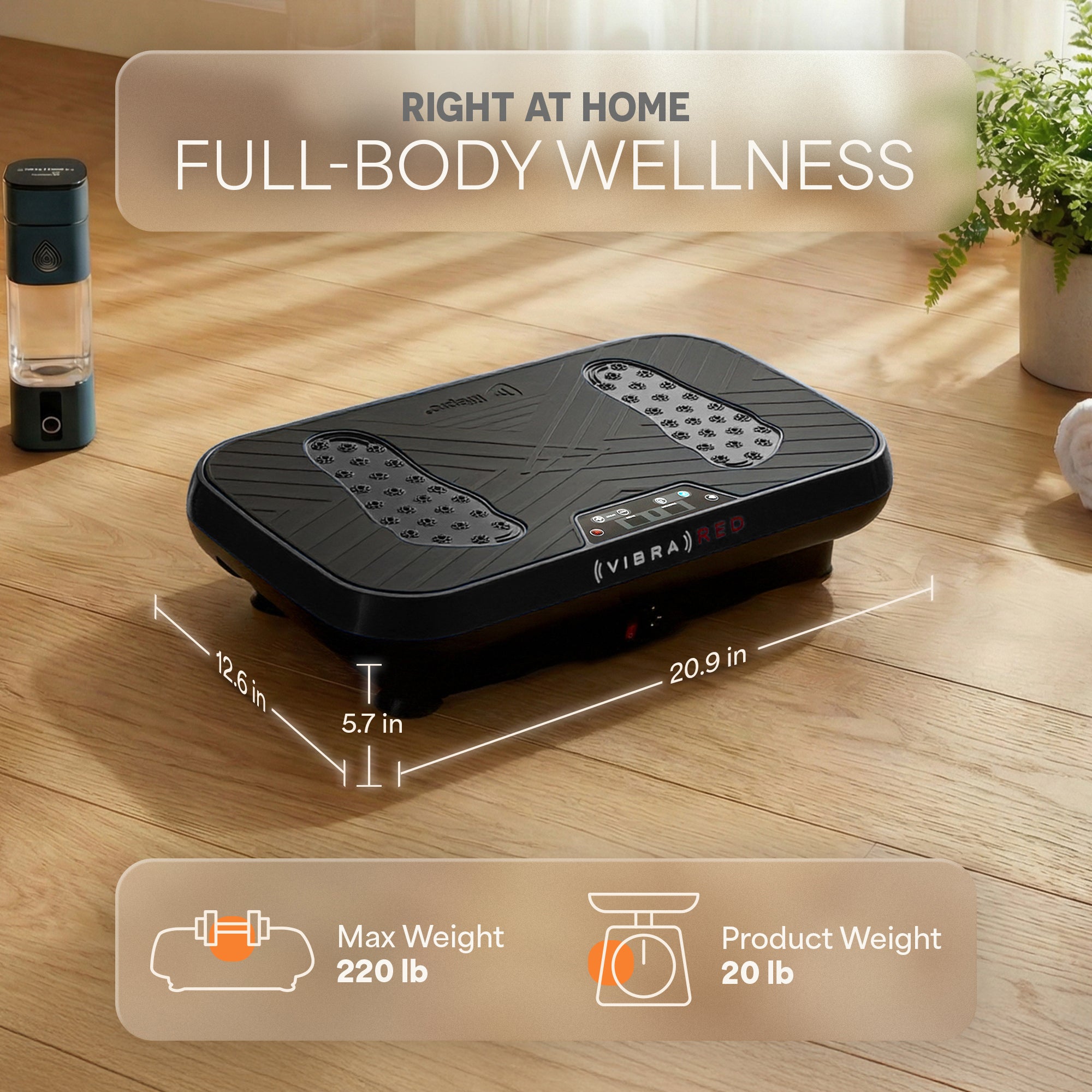 VibraRed Vibration Plate with Red Light Therapy