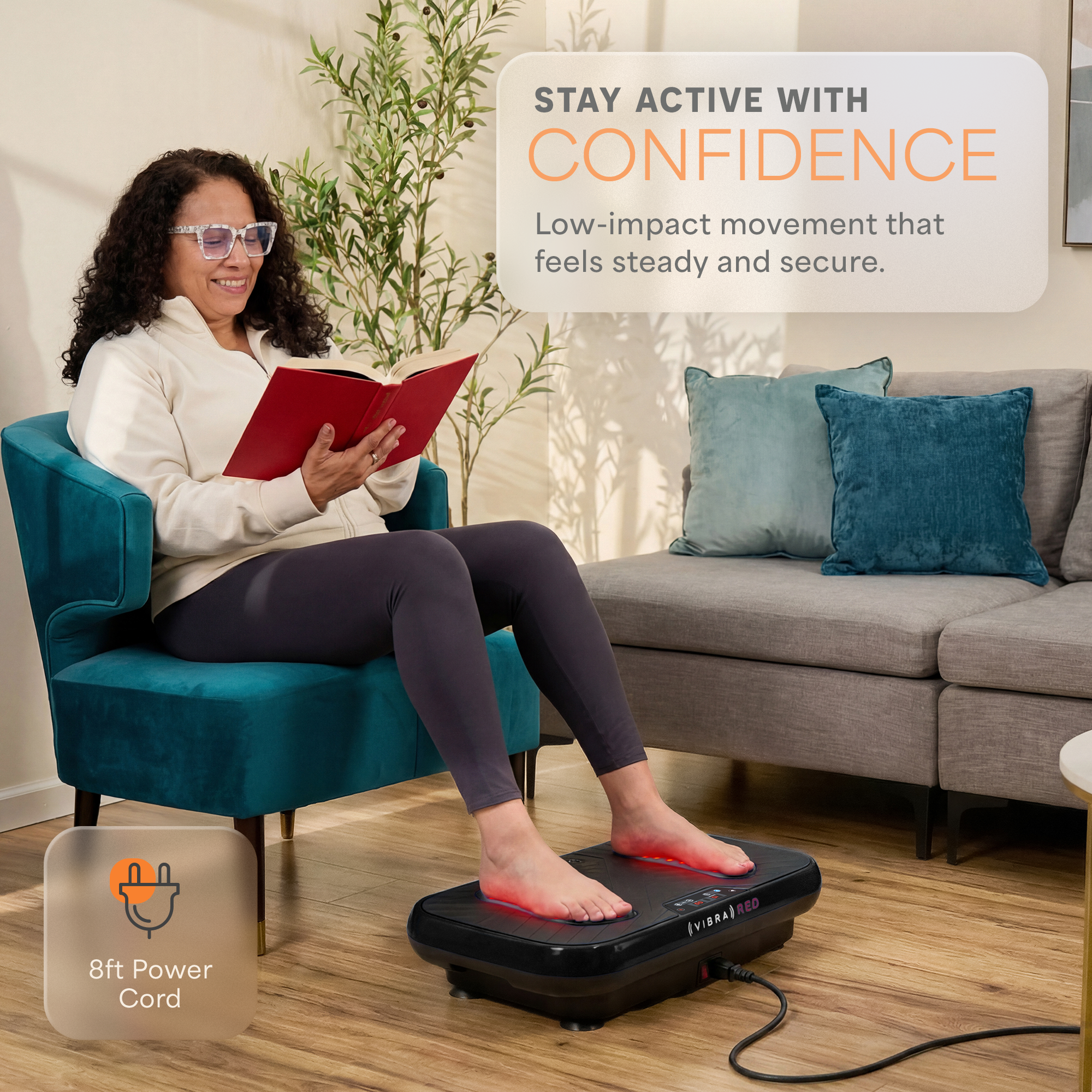 VibraRed Vibration Plate with Red Light Therapy