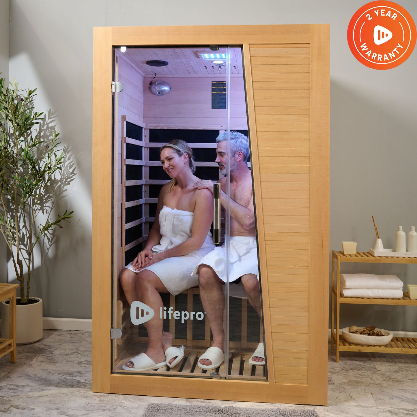 RejuvaCure™ Red Light Therapy Low EMF Infrared Sauna