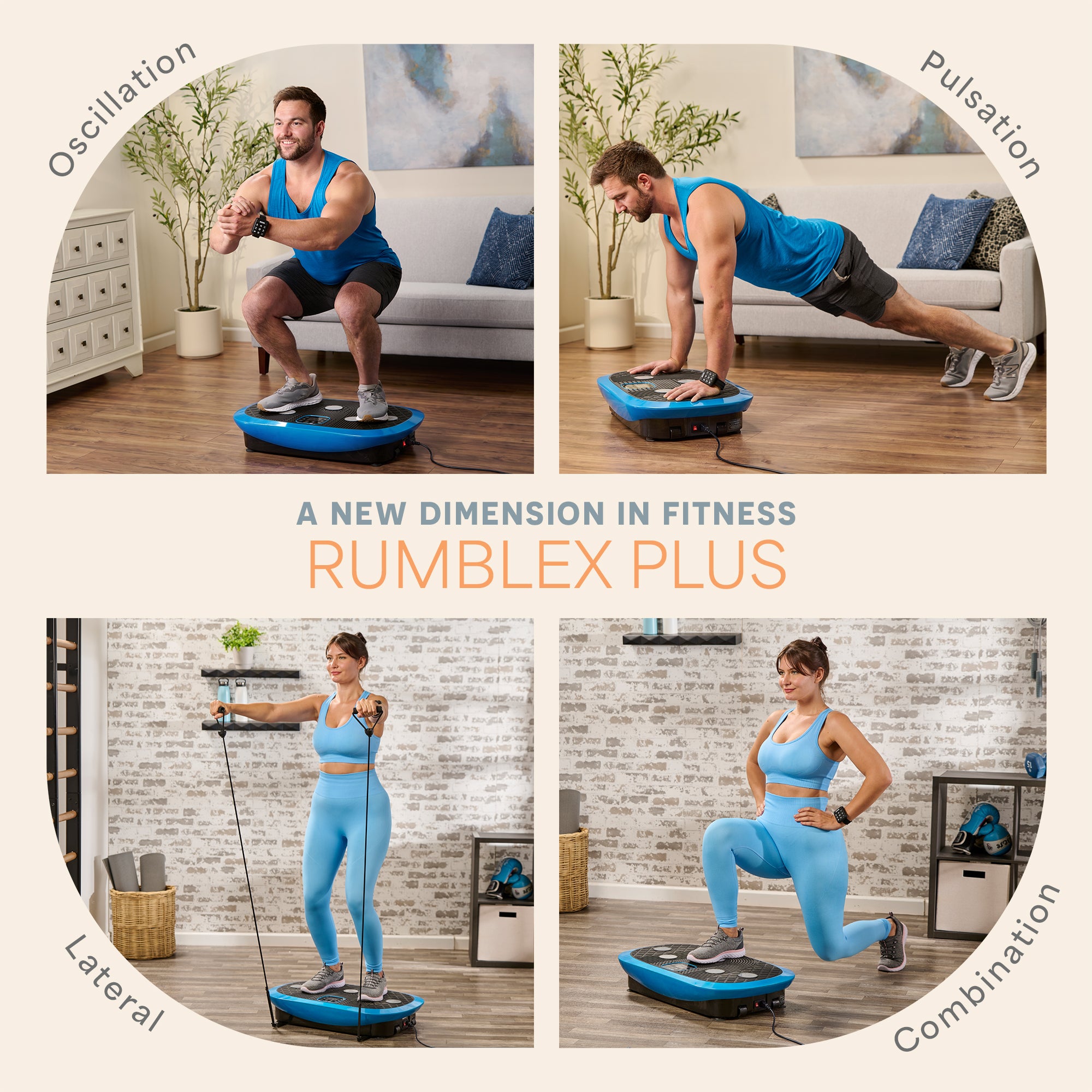 Rumblex Plus 4D Vibration Plate for Full Body Fitness