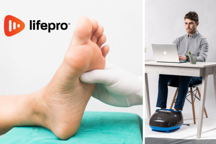 Man using Lifepro’s AcuCare Foot Massager