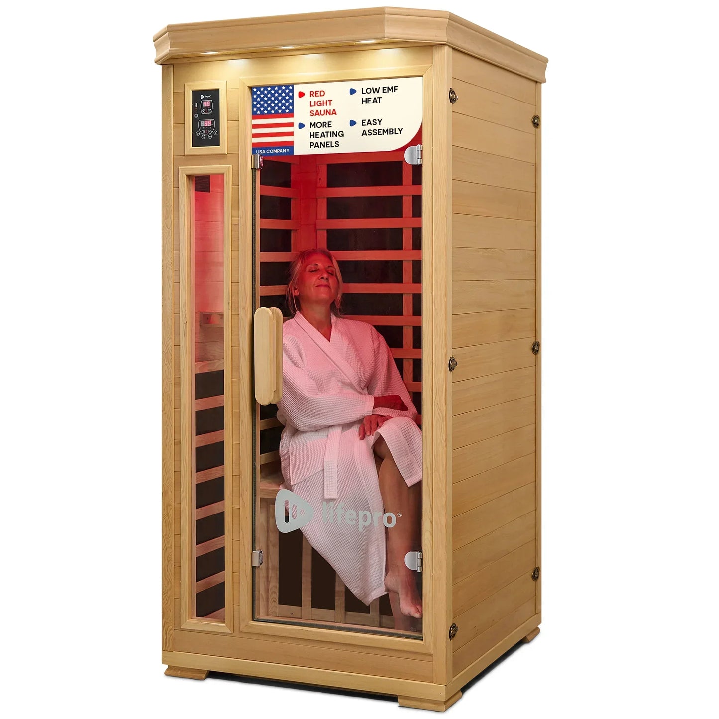 RejuvaCure™ Red Light Therapy Low EMF Infrared Sauna