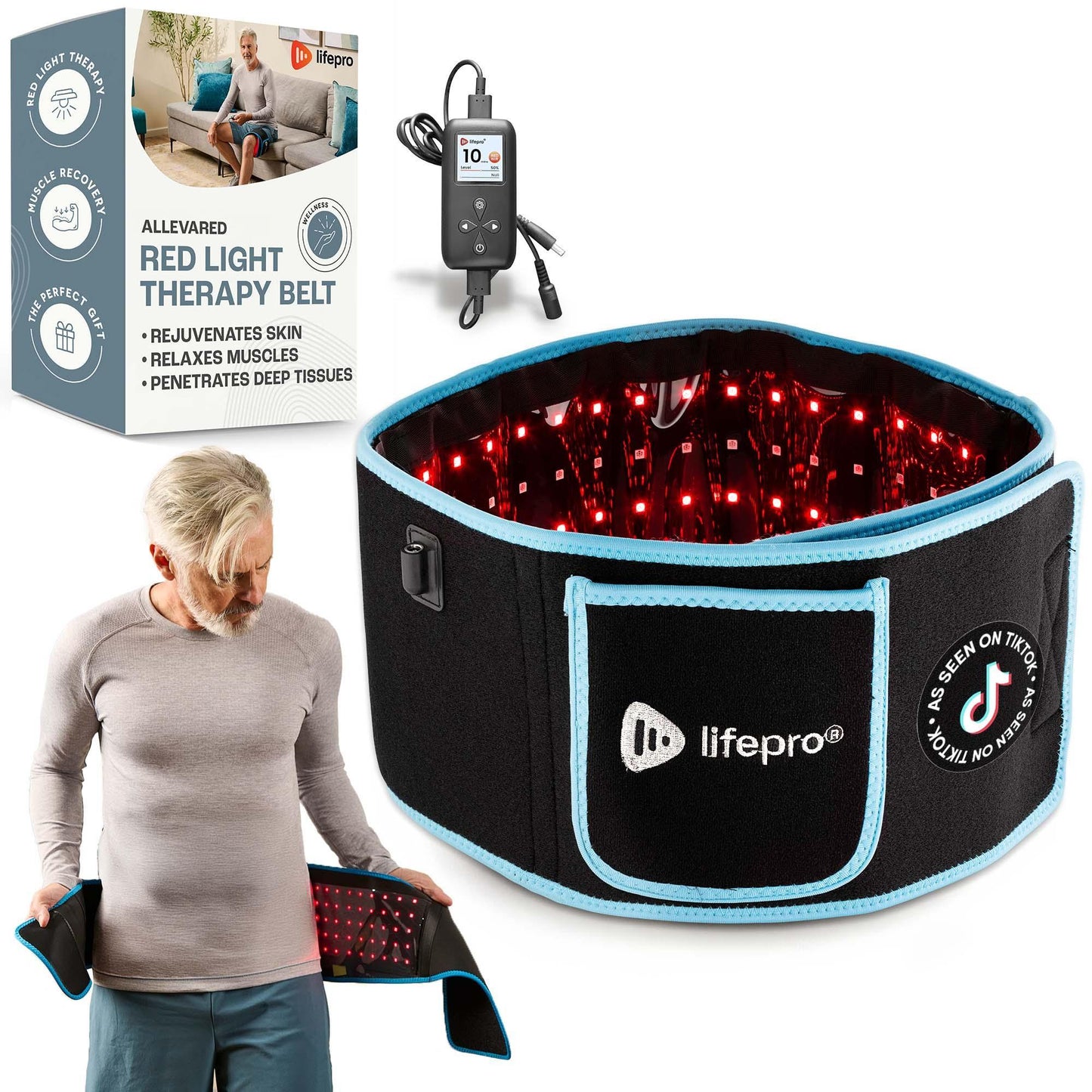 AllevaRed Light Therapy Belt
