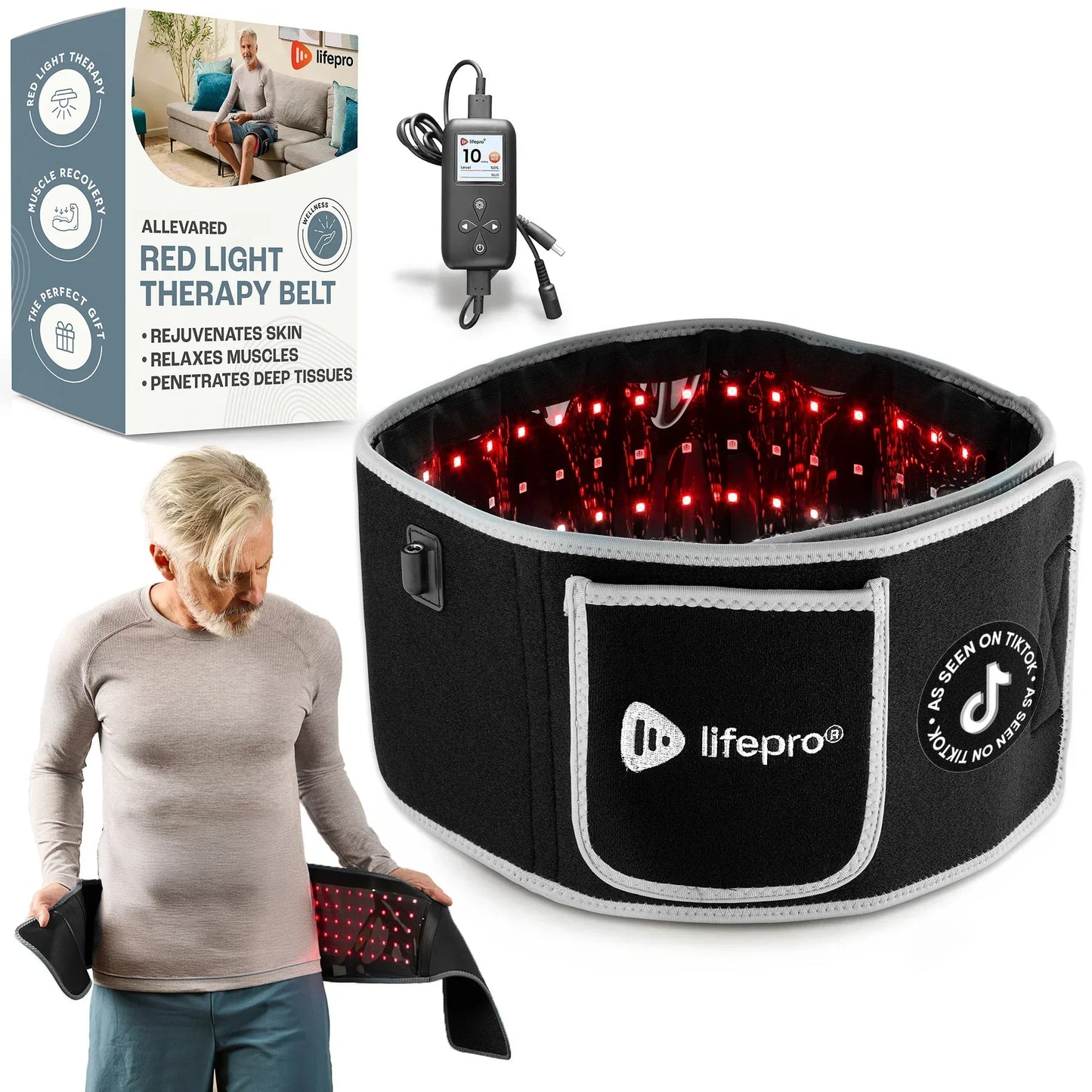 AllevaRed Light Therapy Belt