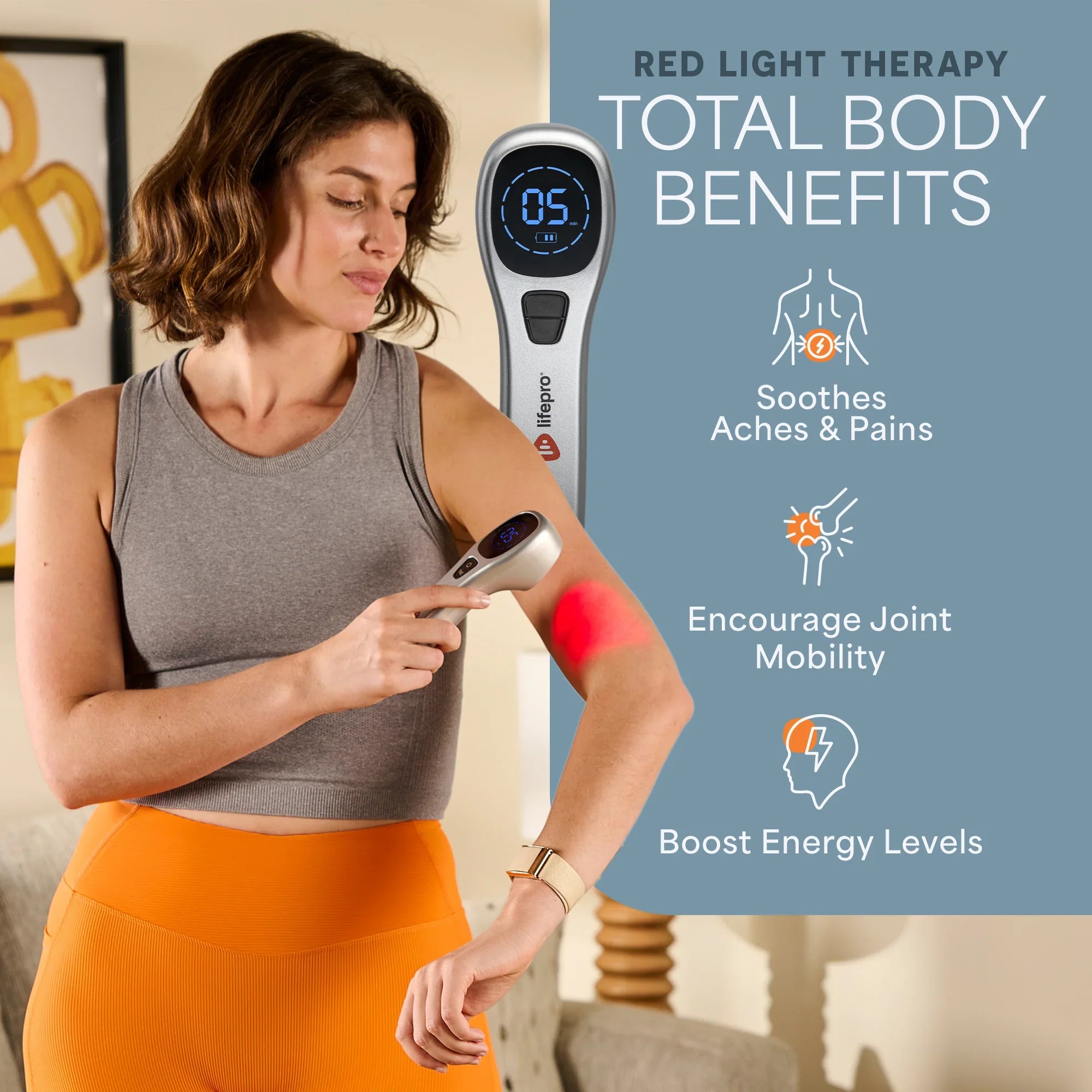 BioLux Red Light Therapy Wand | Skin & Pain Relief | Lifepro