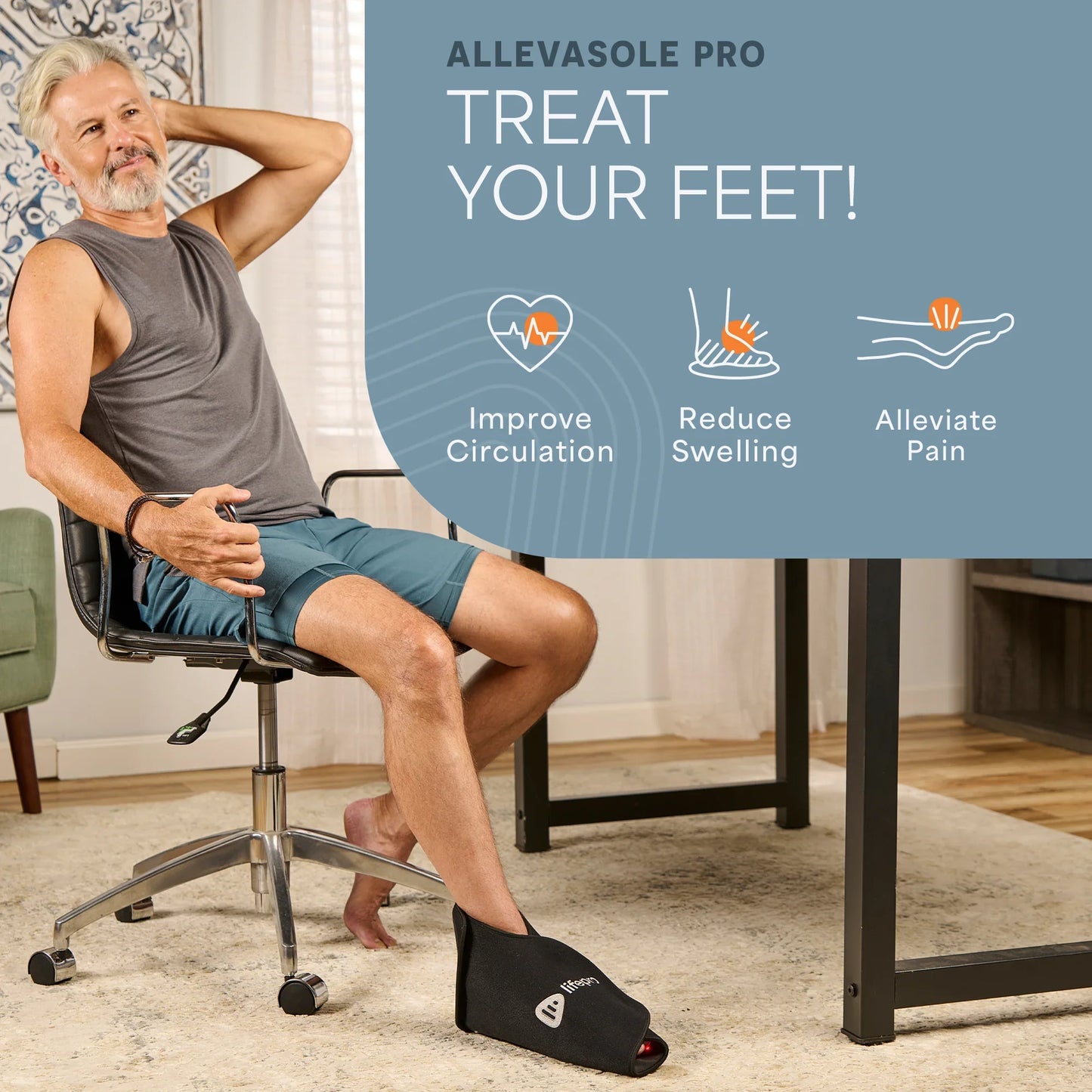 AllevaSole Pro Red Light Foot and Ankle Therapy