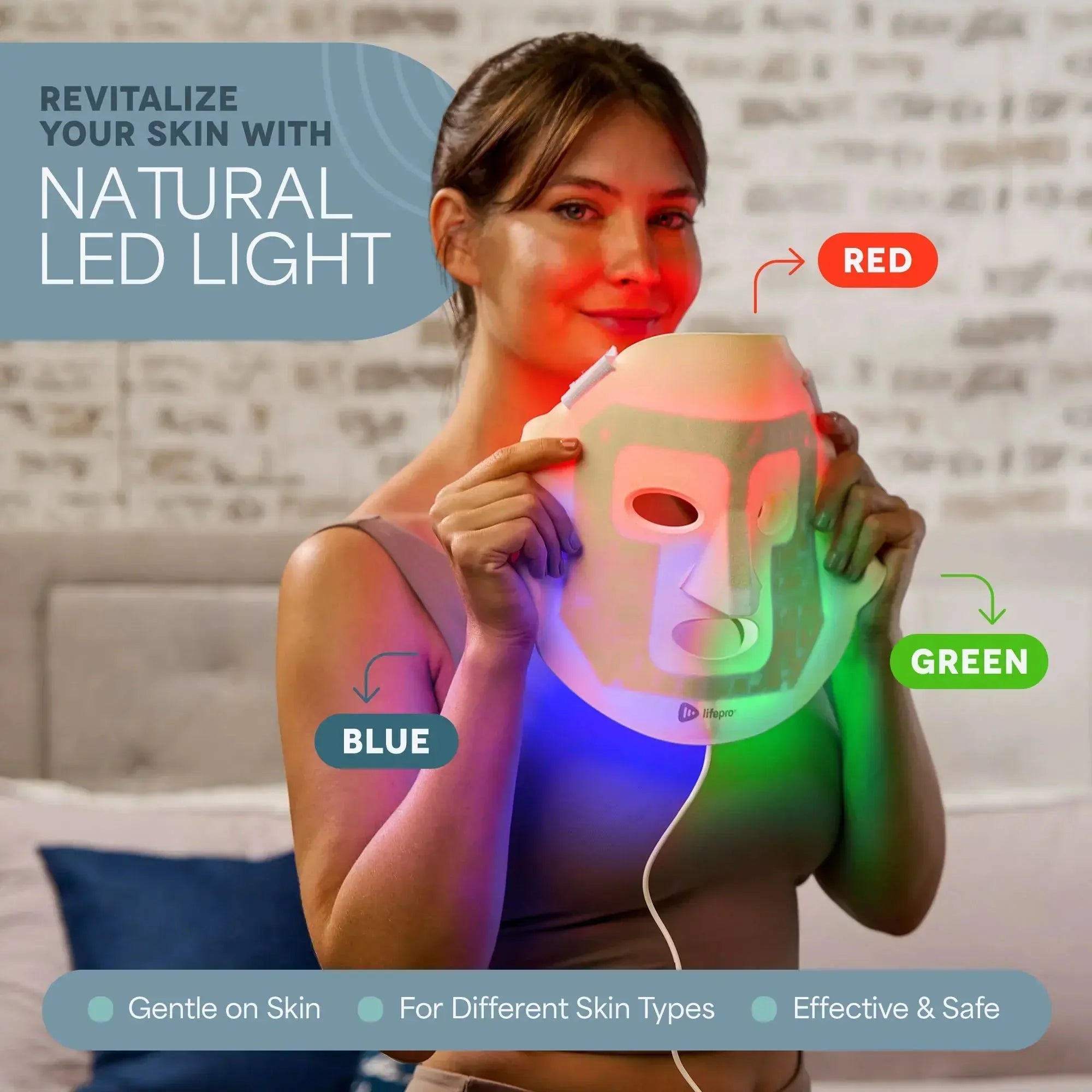 RevitaGlow™ Red Light Face Mask | Lifepro