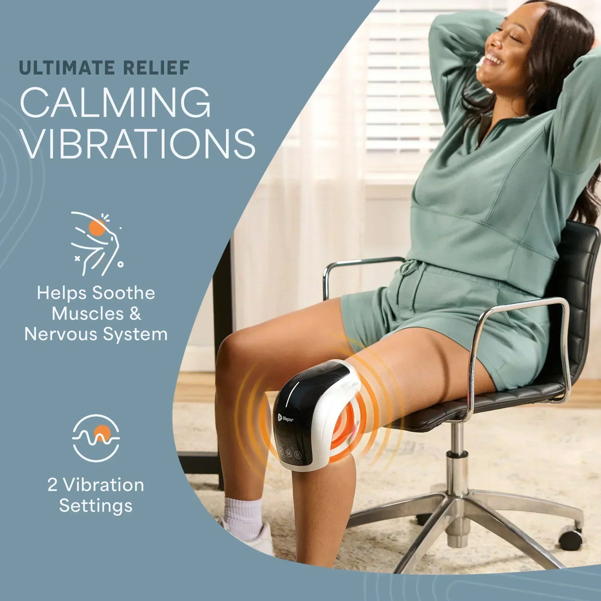 BioRecover Pro Light Therapy Knee Massager with Heat – Lifepro