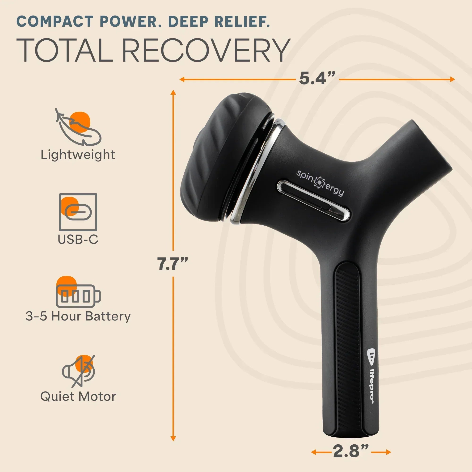 Spinergy™ Lymphatic Massage Gun | Deep Tissue Recovery | Lifepro