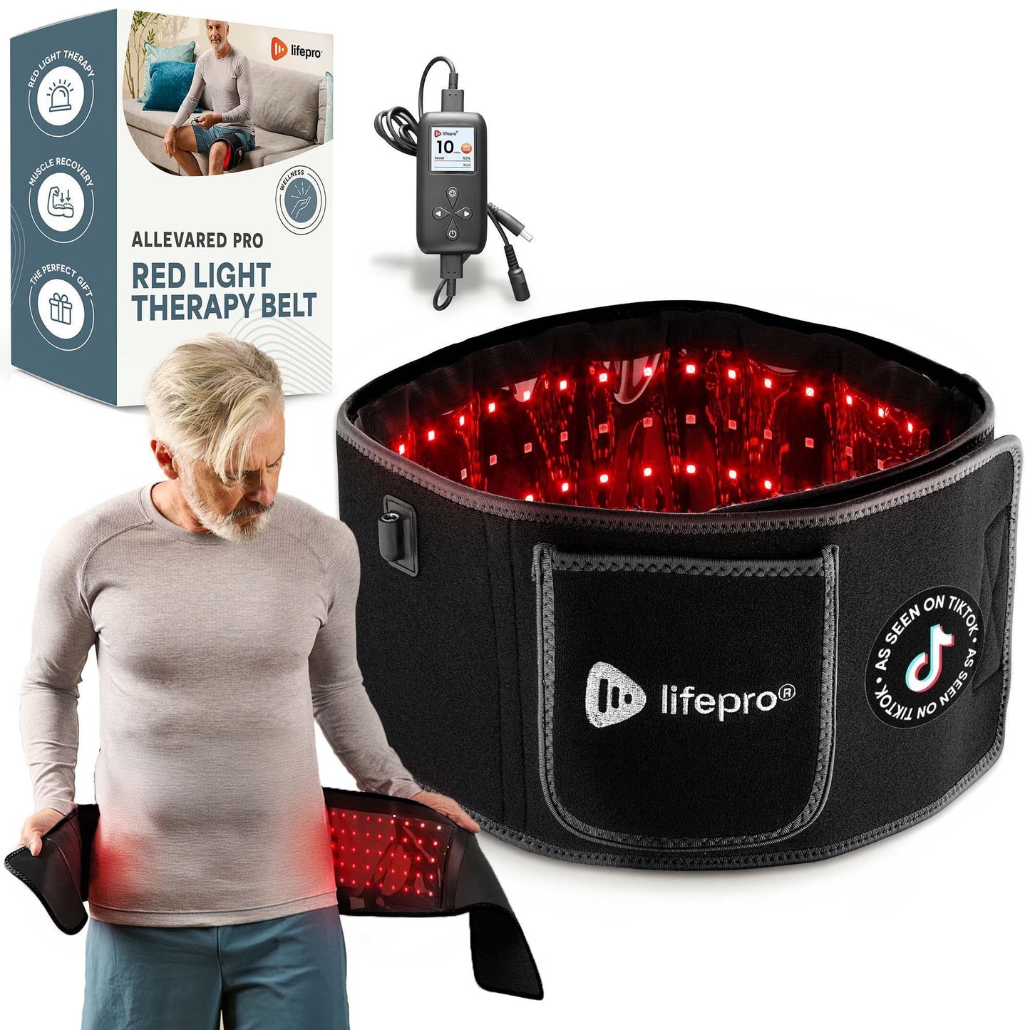 AllevaRed Pro Light Therapy Belt