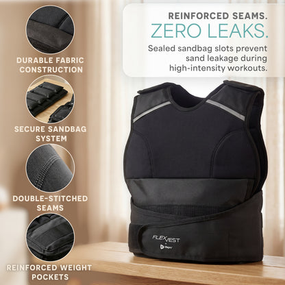 Weighted FlexVest with Ankle Weights (Women 5–15 lb / Men 5–20 lb)
