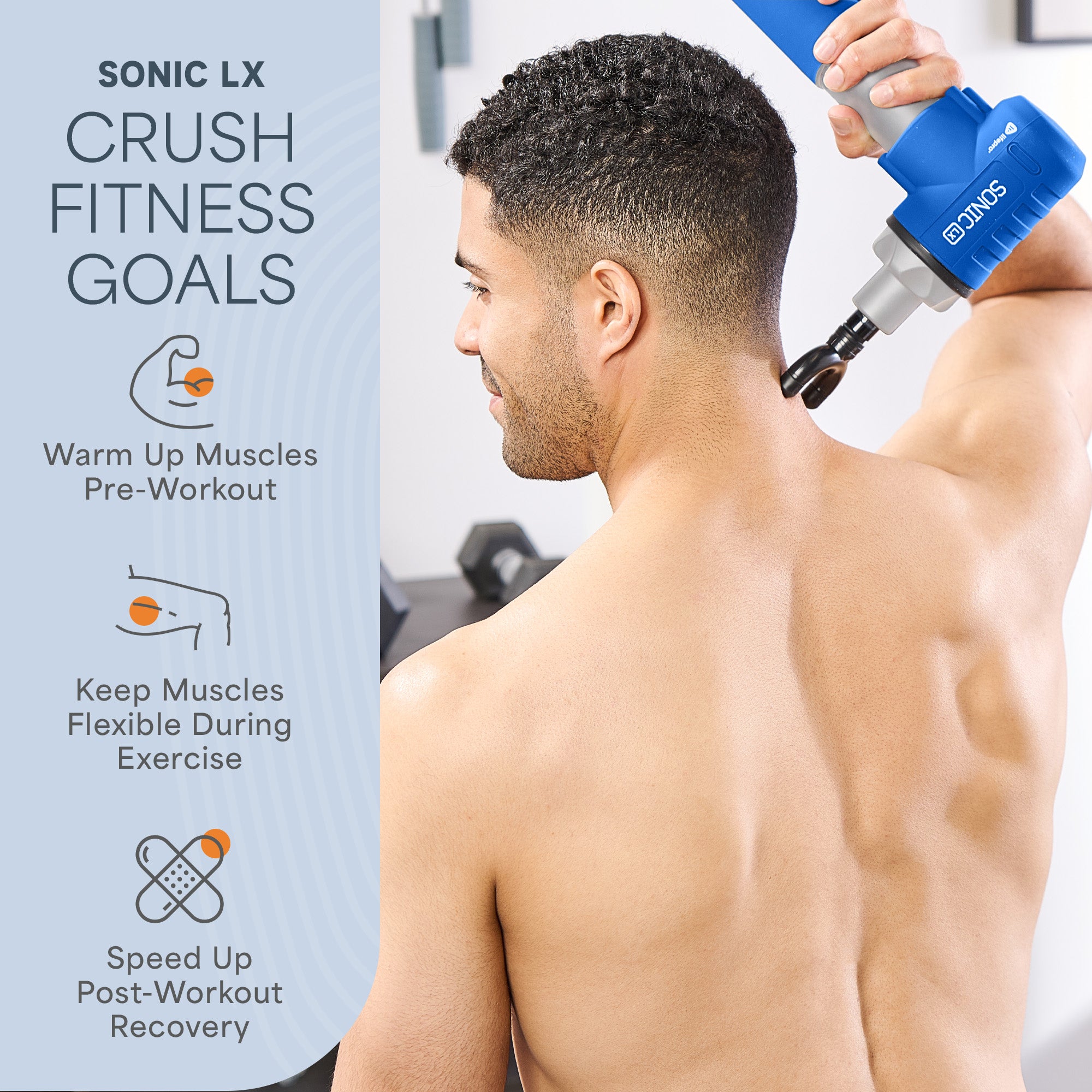Sonic LX Pro Percussion Massage Gun | Deep Tissue | Lifepro
