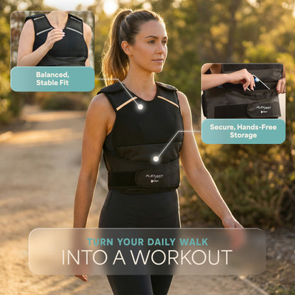 Weighted FlexVest with Ankle Weights (Women 5–15 lb / Men 5–20 lb)