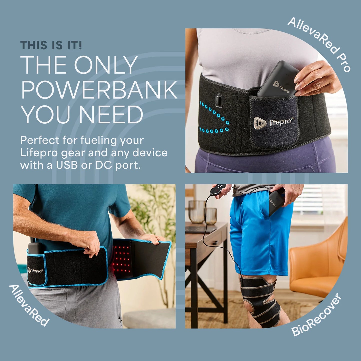 Portable Powerbank for AllevaRed, AllevaRed Pro, & BioRecover