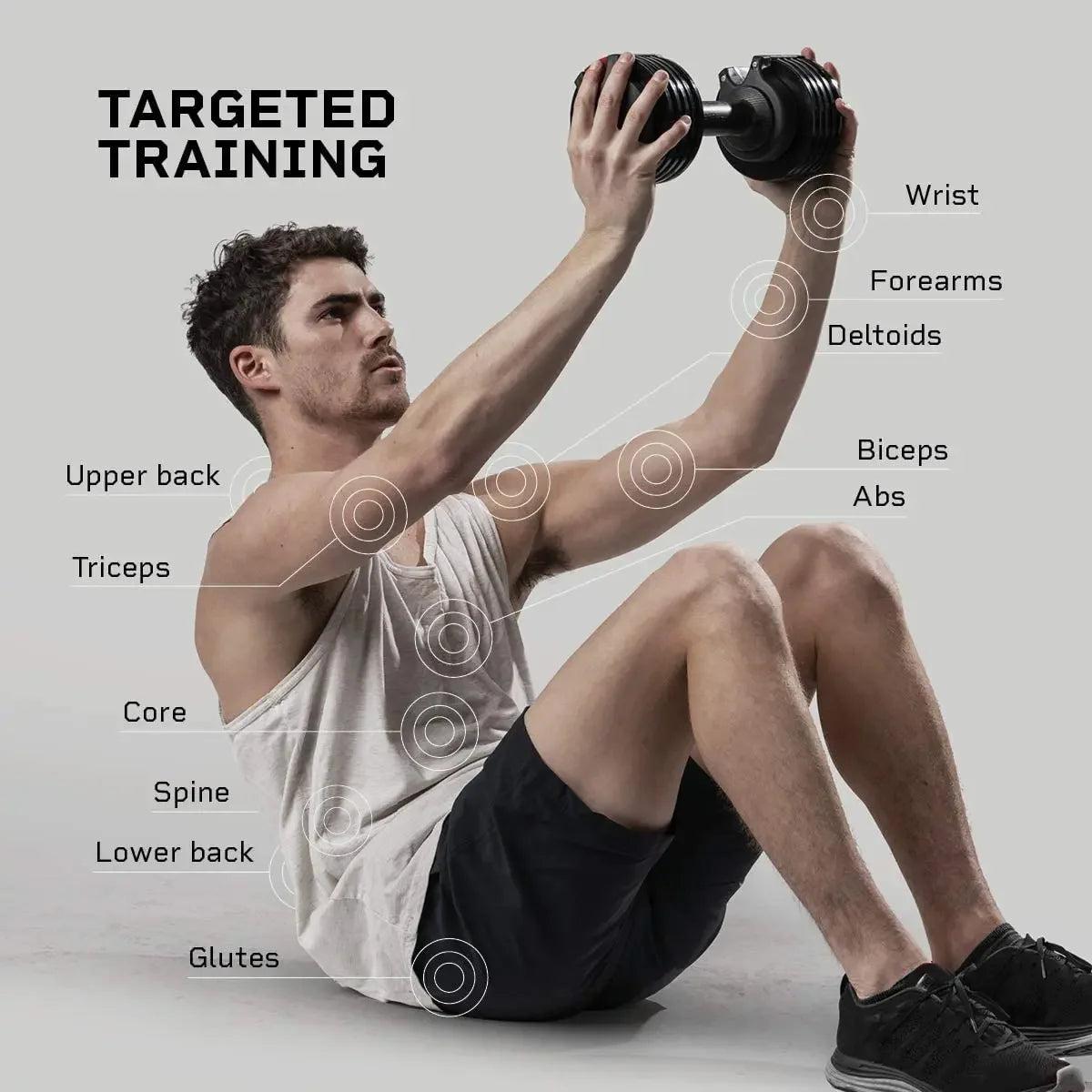 PowerUp Adjustable Dumbbells (Up to 15 lb)