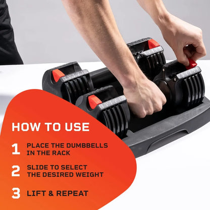 PowerUp Adjustable Dumbbells (Up to 15 lb)