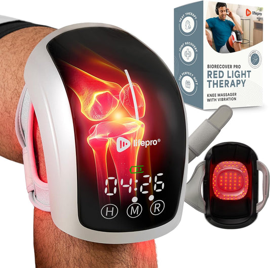 Biorecover Pro Light Therapy Knee Massager with Heat