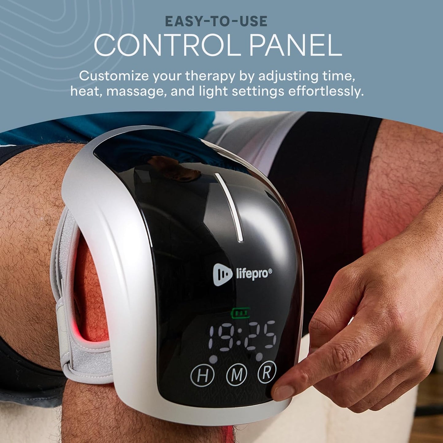 Biorecover Pro Light Therapy Knee Massager with Heat