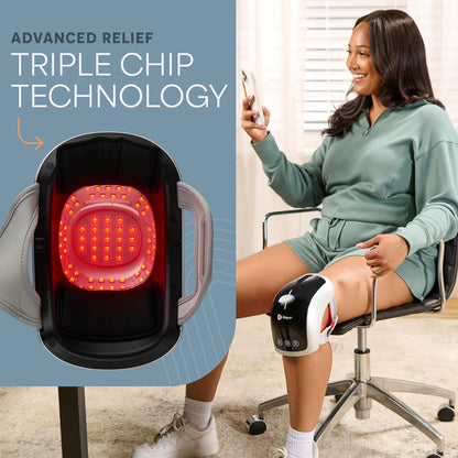 Biorecover Pro Light Therapy Knee Massager with Heat