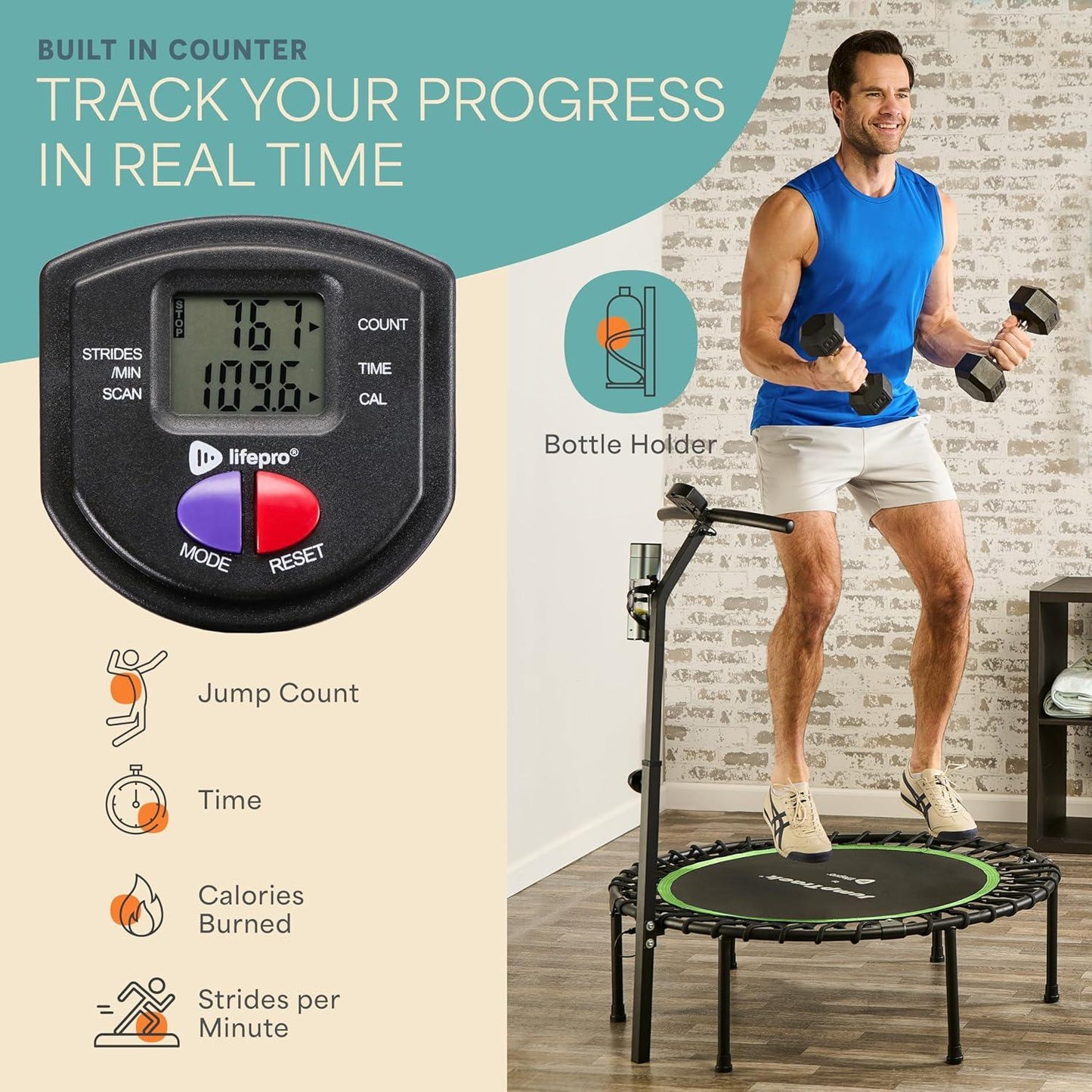 JumpTrack Rebounder Trampoline Lite