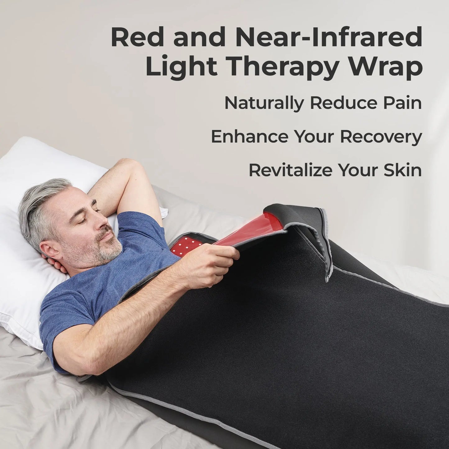 AllevaBody Red light Therapy Wrap Black