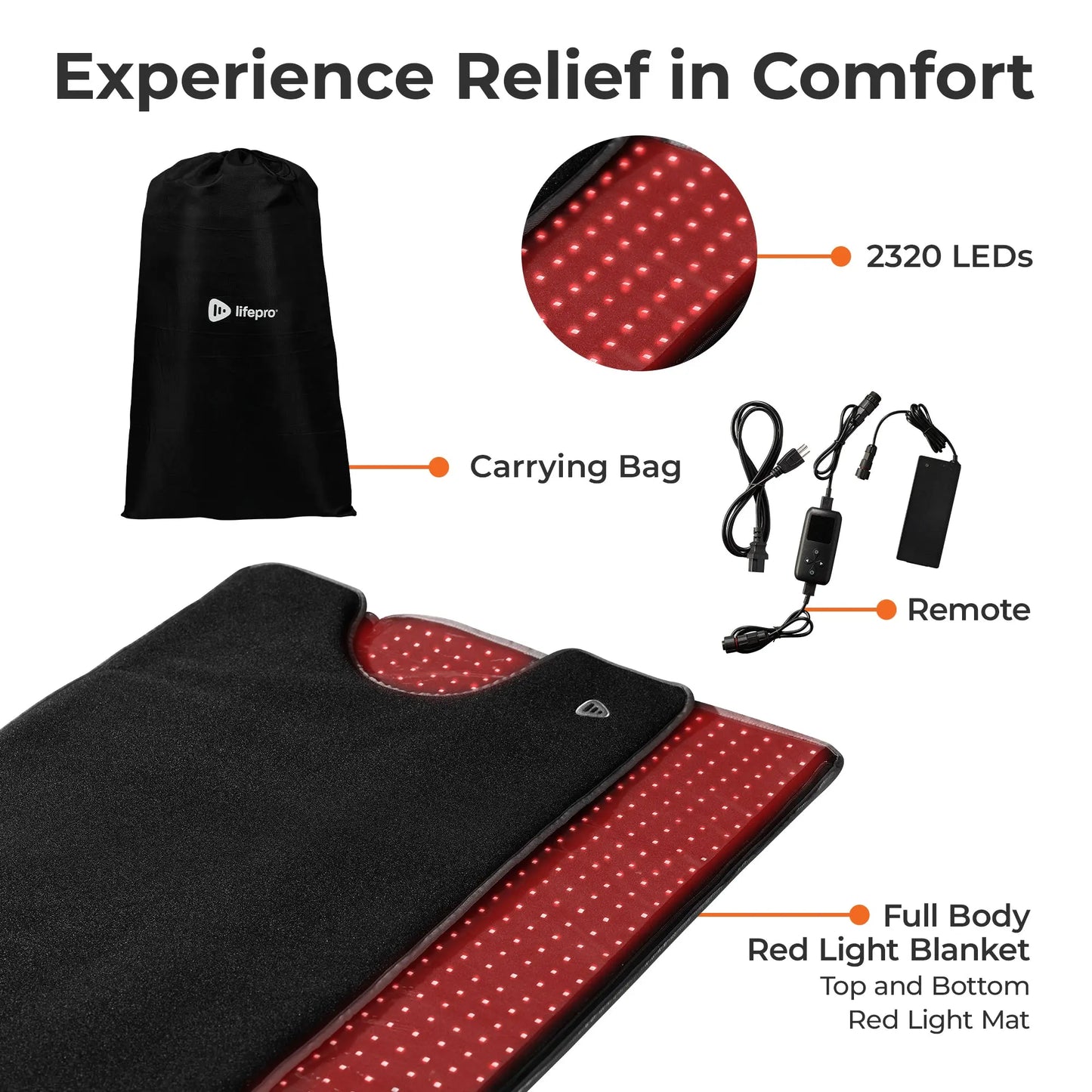 AllevaBody Red light Therapy Wrap Black
