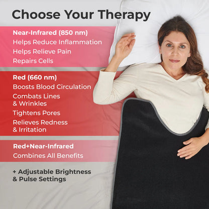 AllevaBody Red light Therapy Wrap Black