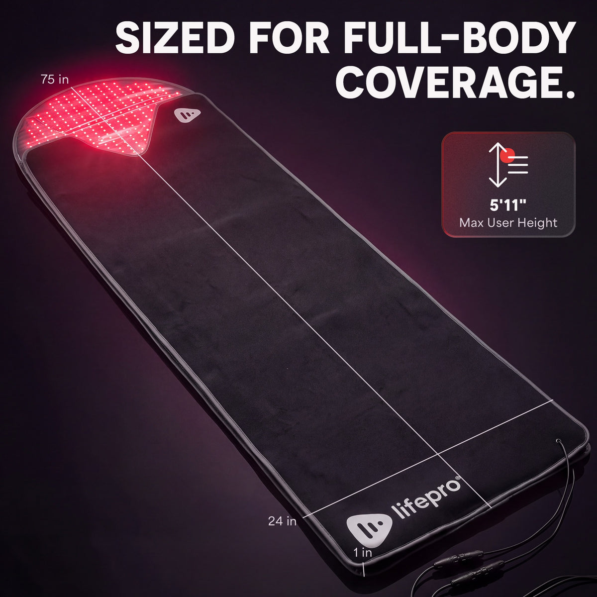AllevaBody Red Light Therapy Wrap: Size & Fit