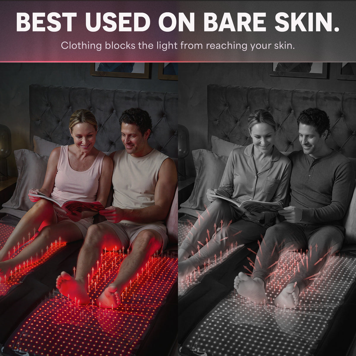 AllevaBody Red Light Therapy Wrap: Skin Contact