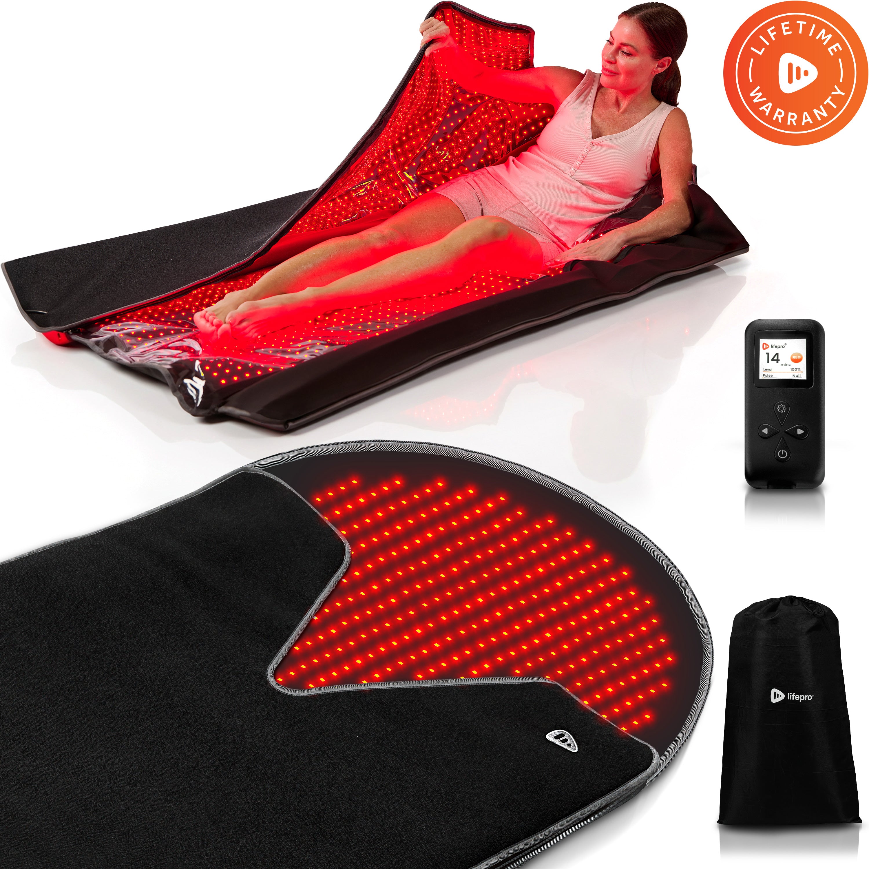 AllevaBody Red Light Therapy Wrap | Full-Body Relief | Lifepro
