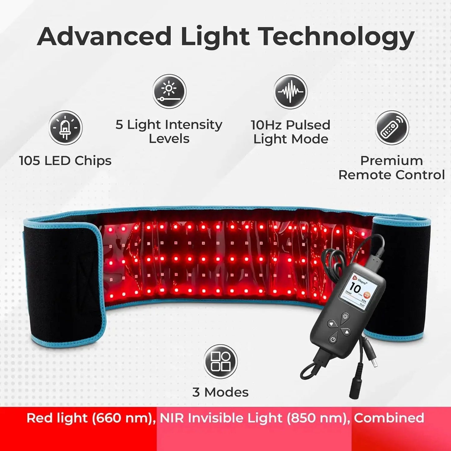 AllevaRed Light Therapy Belt