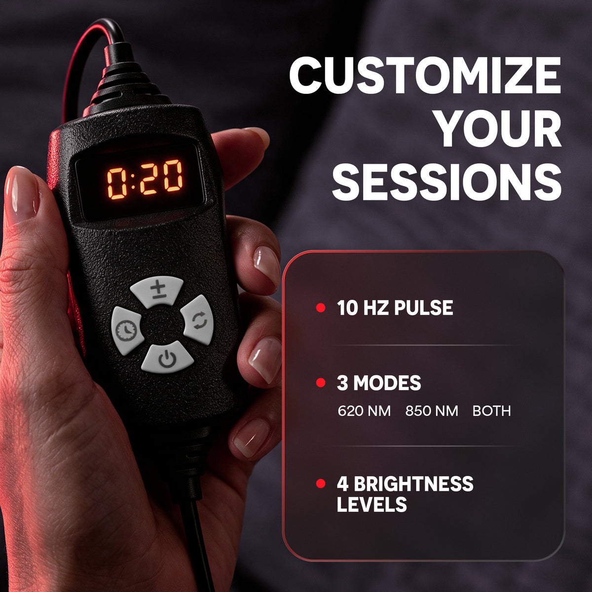 AllevaRed Lite Red Light Therapy Belt: Customize Your Sessions