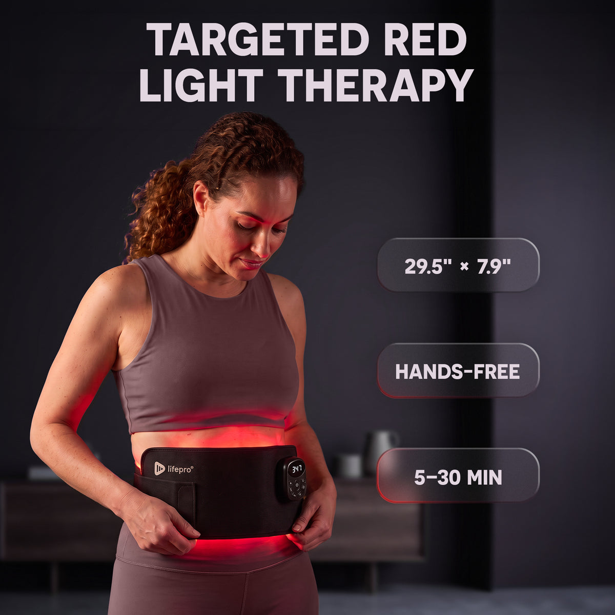 AllevaRed Pro Mini Light Therapy Belt: Targeted Red Light Therapy