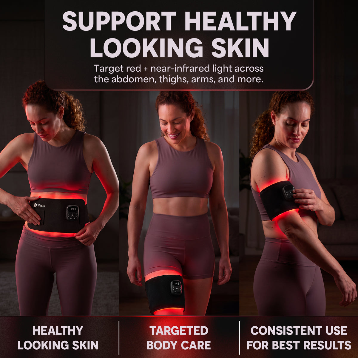 AllevaRed Pro Mini Light Therapy Belt: Support Healthy Looking Skin