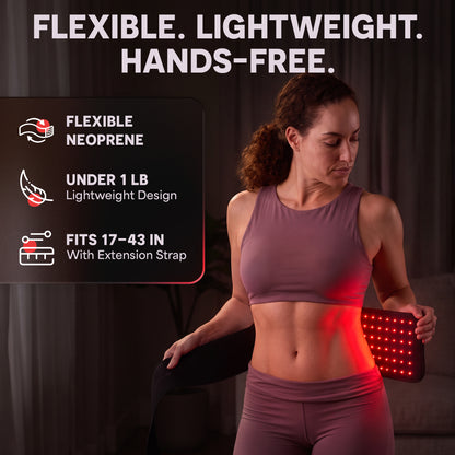 AllevaRed Pro Mini Light Therapy Belt: Flexible. Lightweight. Hands-Free