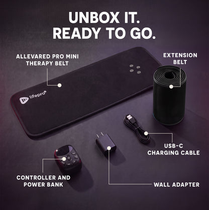 AllevaRed Pro Mini Light Therapy Belt: Unbox It. Ready to Go