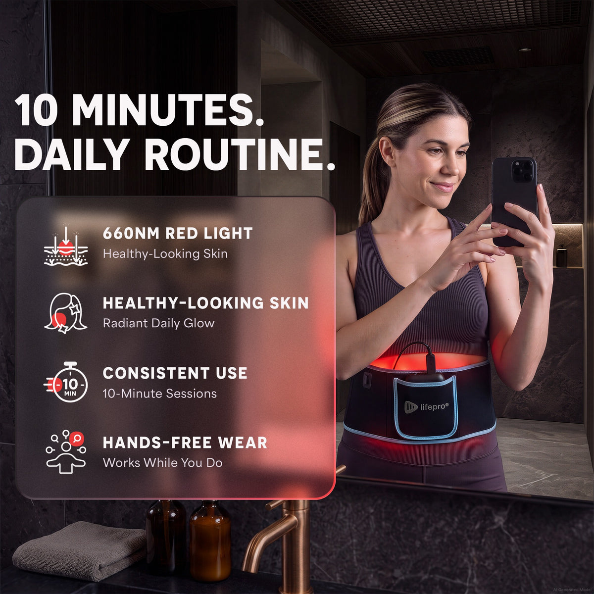 AllevaRed Red Light Therapy Belt: Key Benefits