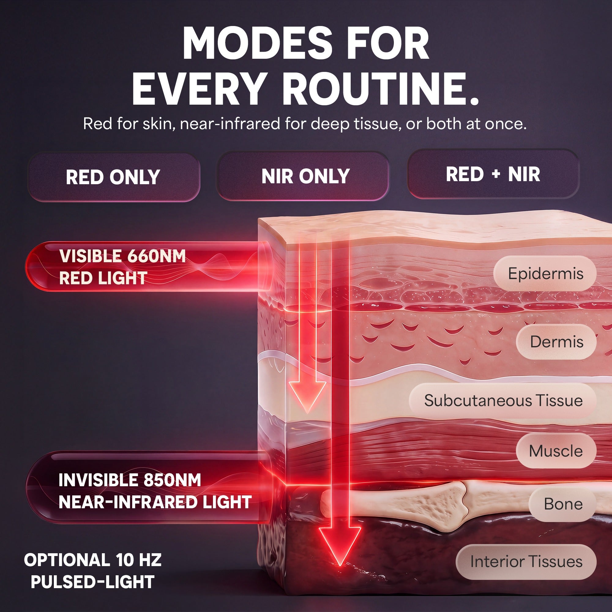AllevaRed Red Light Therapy Belt: Two Wavelengths