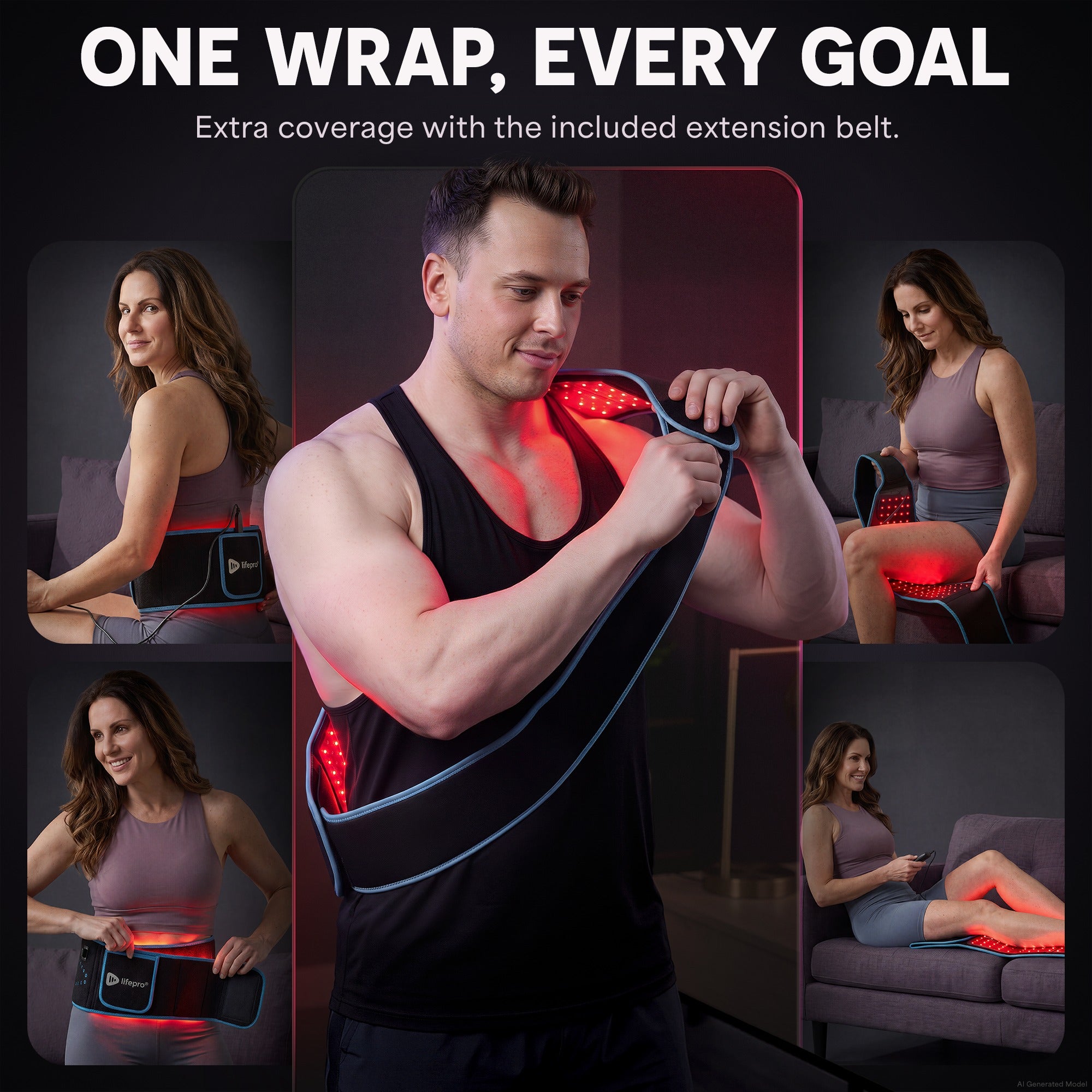 AllevaRed Red Light Therapy Belt: Full-Body Use