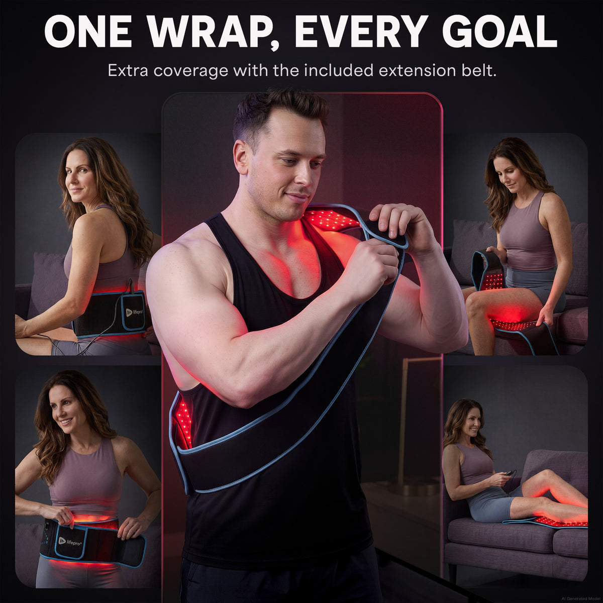 AllevaRed Red Light Therapy Belt: Full-Body Use