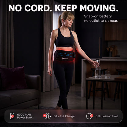 AllevaRed Pro Elite Red Light Therapy Belt: Cordless Freedom