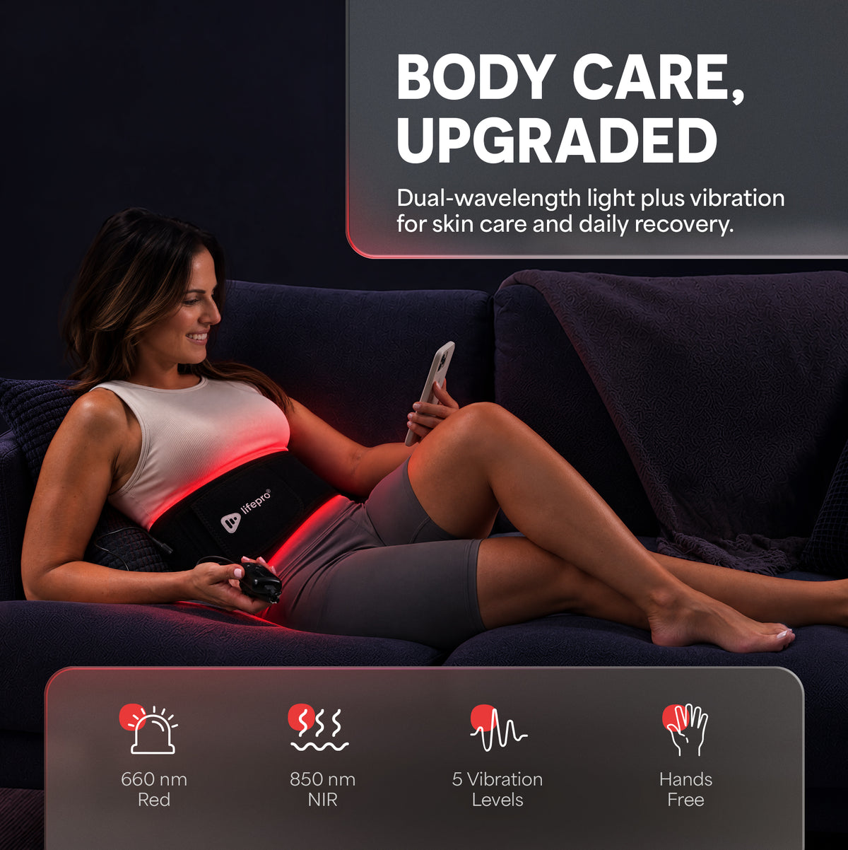 AllevaRed Pro Light Therapy Belt: Body Care, Upgraded