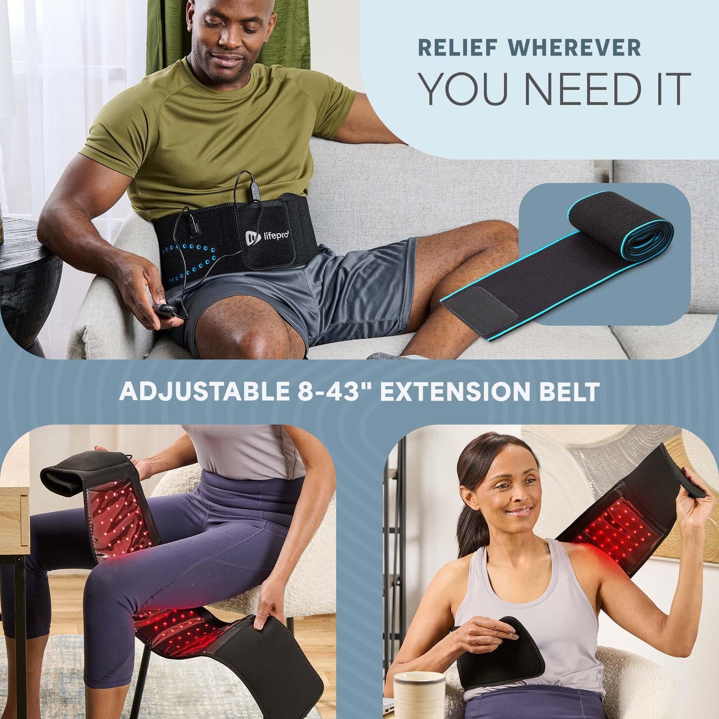 AllevaRed Pro Light Therapy Belt