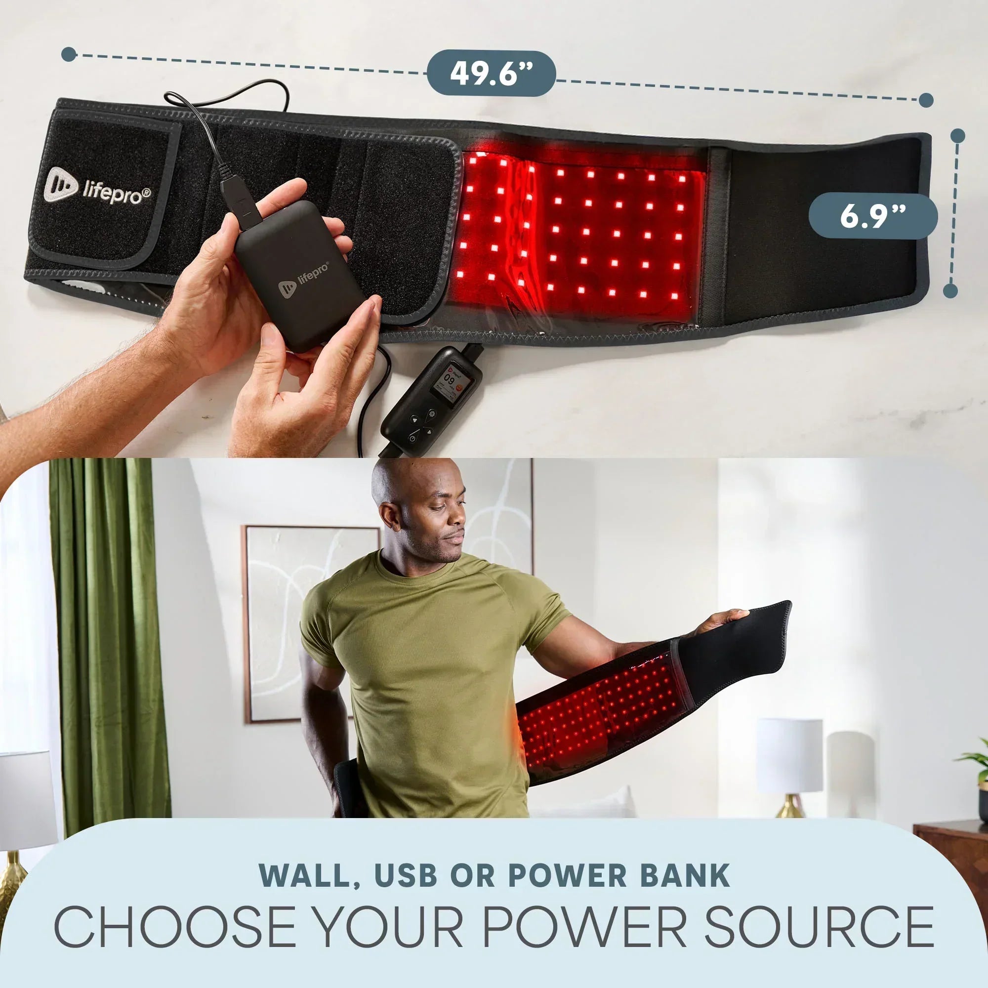 AllevaRed Pro Light Therapy Belt