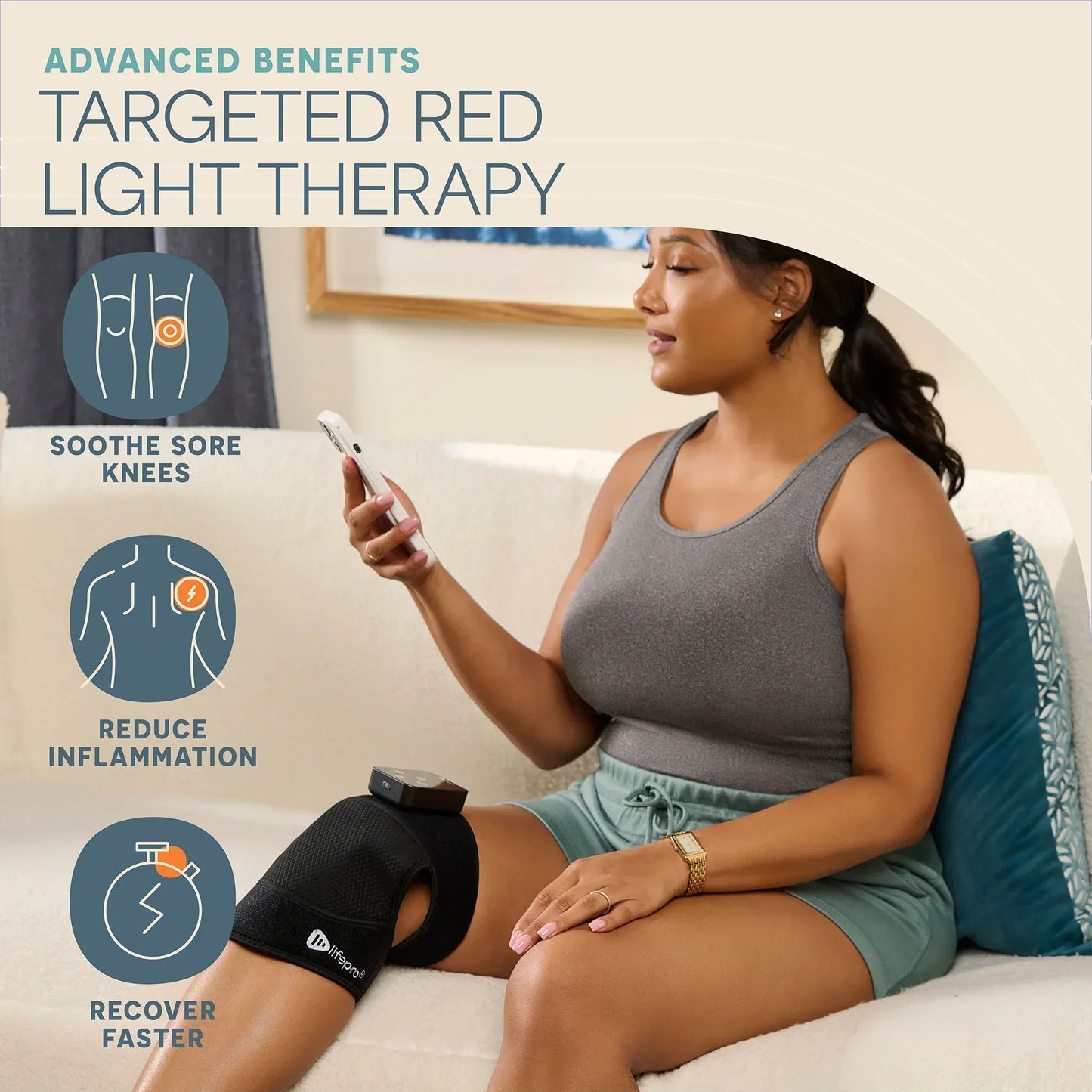 BioRecover Go Light Therapy Knee Brace