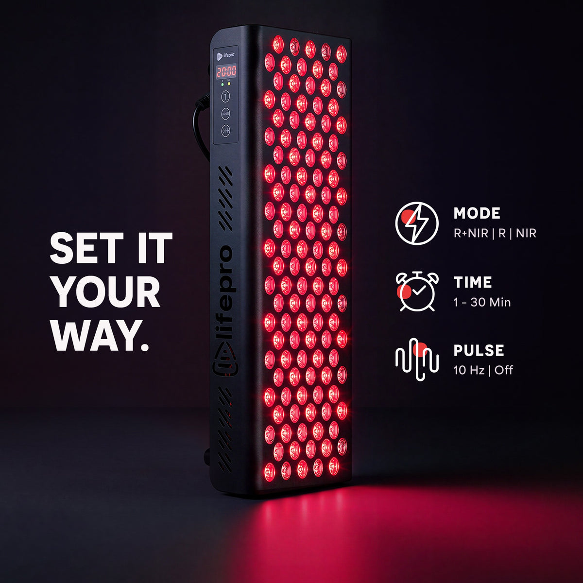 BioHeal Plus Red Light Panel: Custom Settings